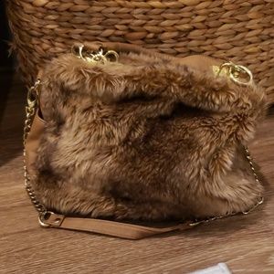 Faux fur medium bag